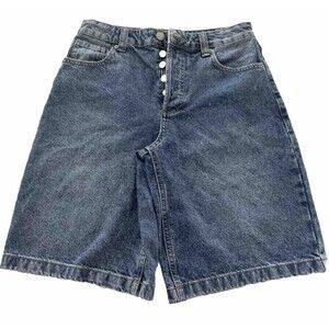 Supre Womens Jean Shorts Bermuda DAD short Stretch Blue Denim Short size 6